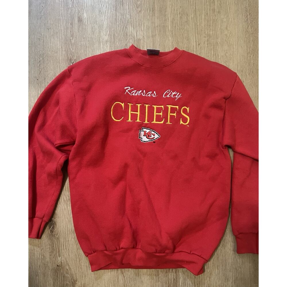 Vintage 7 Logo KC Chiefs Crewneck Sweatshirt L